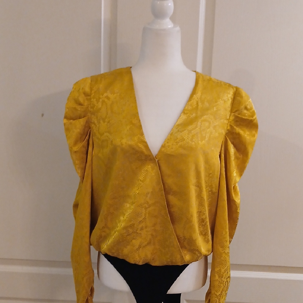 Snakeprint Bodysuit Blouse